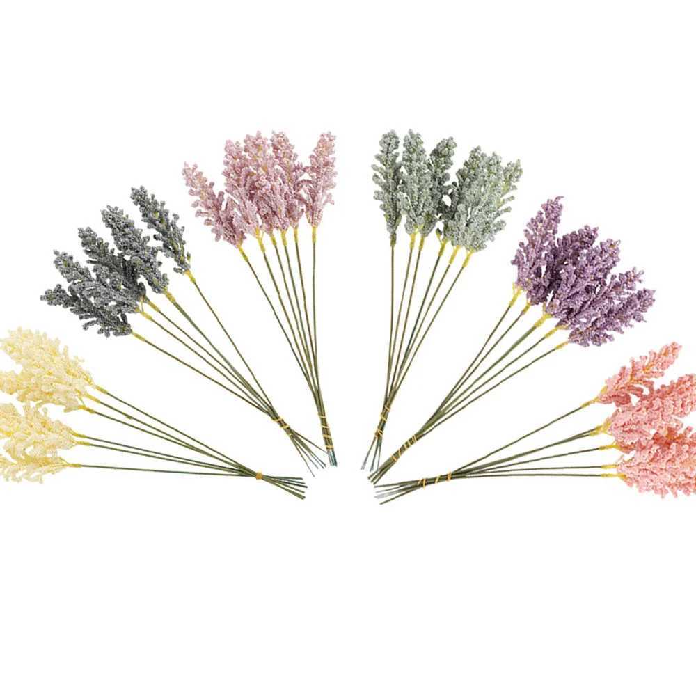 Fiori decorativi ghirlande 6 pezzi /bundle PE Lavanda Artificiale Muro di fiori decorazione all'ingrosso Decorazione bouquet Manuale Vasi fai -da -te casa