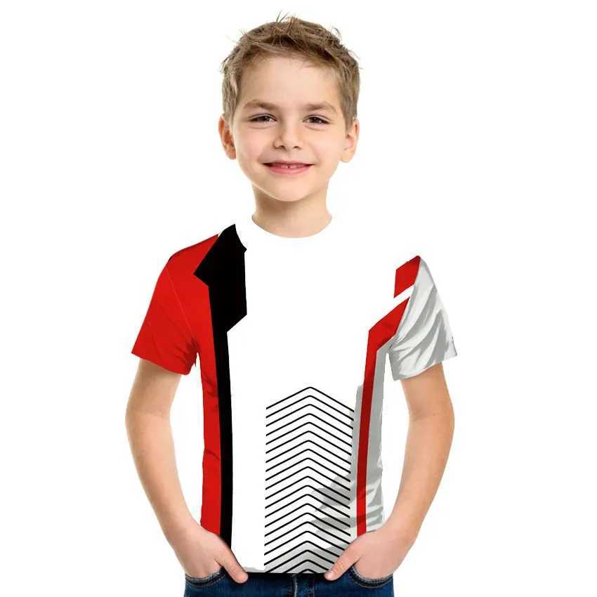 Jerseys Summer Childrens Clothing 3D Printing T-Shirt Childrens Fashion Casual T-Shirt Short Sleeved Unisex Old Sports Clothing T-Shirt Top H240508