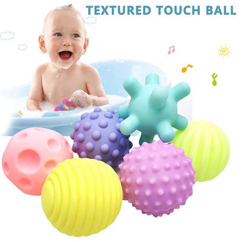 Bath Toys Baby Bad Spielzeugssenorische Sensorische Kugeln Set textured Hand Touch Griff Massagekugel Infant Taktil Sinne Entwicklung Spielzeug für Babys D240507