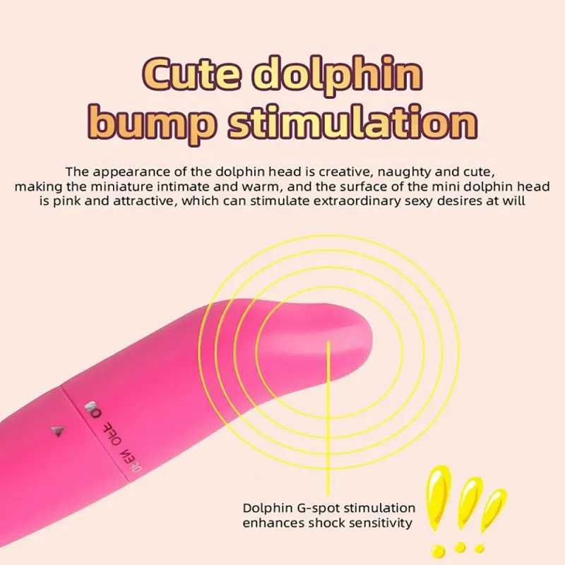 Andere Gesundheit Schönheitsgegenstände mächtiger Delphin-Vibrator Mini Bullet Vibrator für Frauen Clitoris Stimulator G-Punkt-Massagegeräte für Frauen stiller Erwachsener Y240503