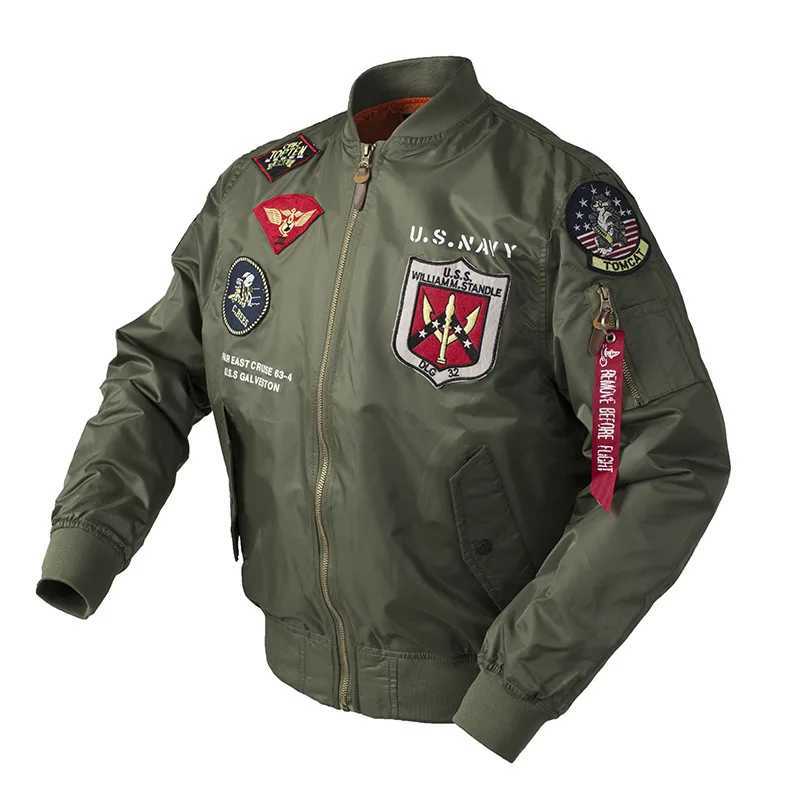 Vestes masculines Eili High Quty Military Fashion Casual Boy Boy Youthweight Lightwear Satin Flight Flight Flighber Jacket Men T240507