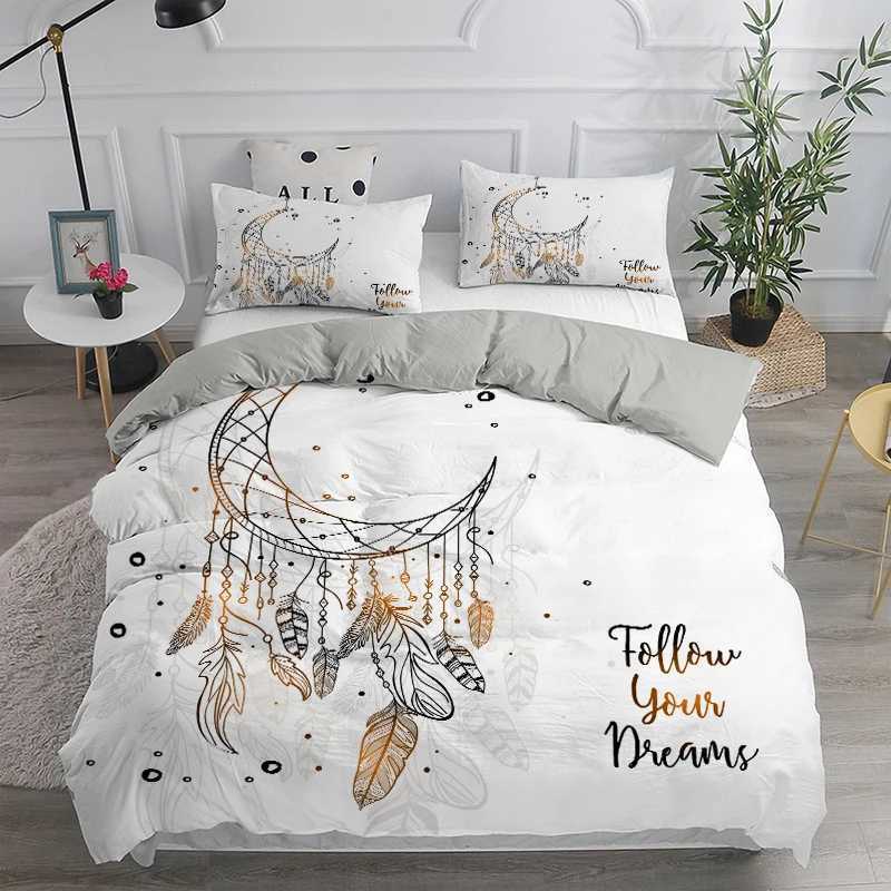 Bedding sets Dream Catcher Bedding Elegant Bohemian Down Duvet Cover Queen Double Ethnic Duvet Cover Single Double King Comfortable Bedding J0507