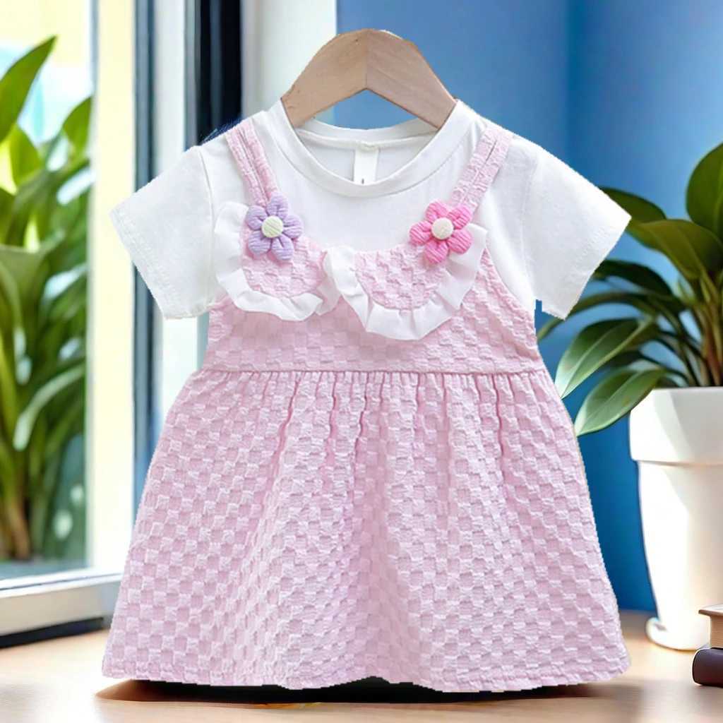 Robes de fille Été Nouvelle petite fille robe de fille plage de toddle vêtements fleur top suspendu princesse robe mariage fête mignon enfants a1180l2405