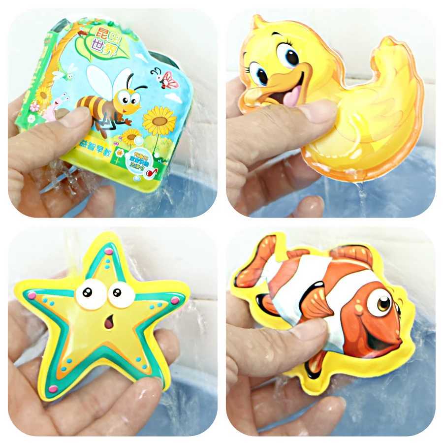 Jouets de bain bébé jouet natation salle de bain mini jouets pour les insectes d'animaux pour les enfants imperméables