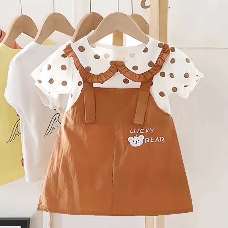 Meisjesjurken kinderen en meisjes kleden prinses kleding beer schattig strandjurk casual baby meisje kleding mode zomerse kleding kinderen en meisjes cl