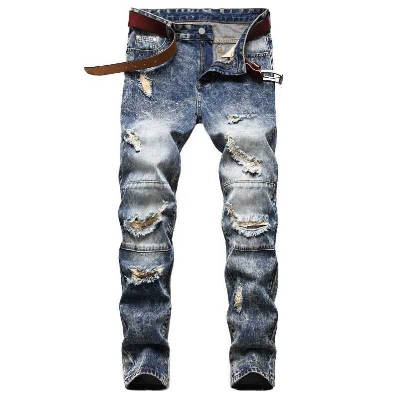Herren Jeans High Quty Hot Sale neue Ankunft Denim Long Hosen Männer Jean Herbst Winter 2018 Fashion Casual 100% Baumwolldesigner Jeans Männer T240507
