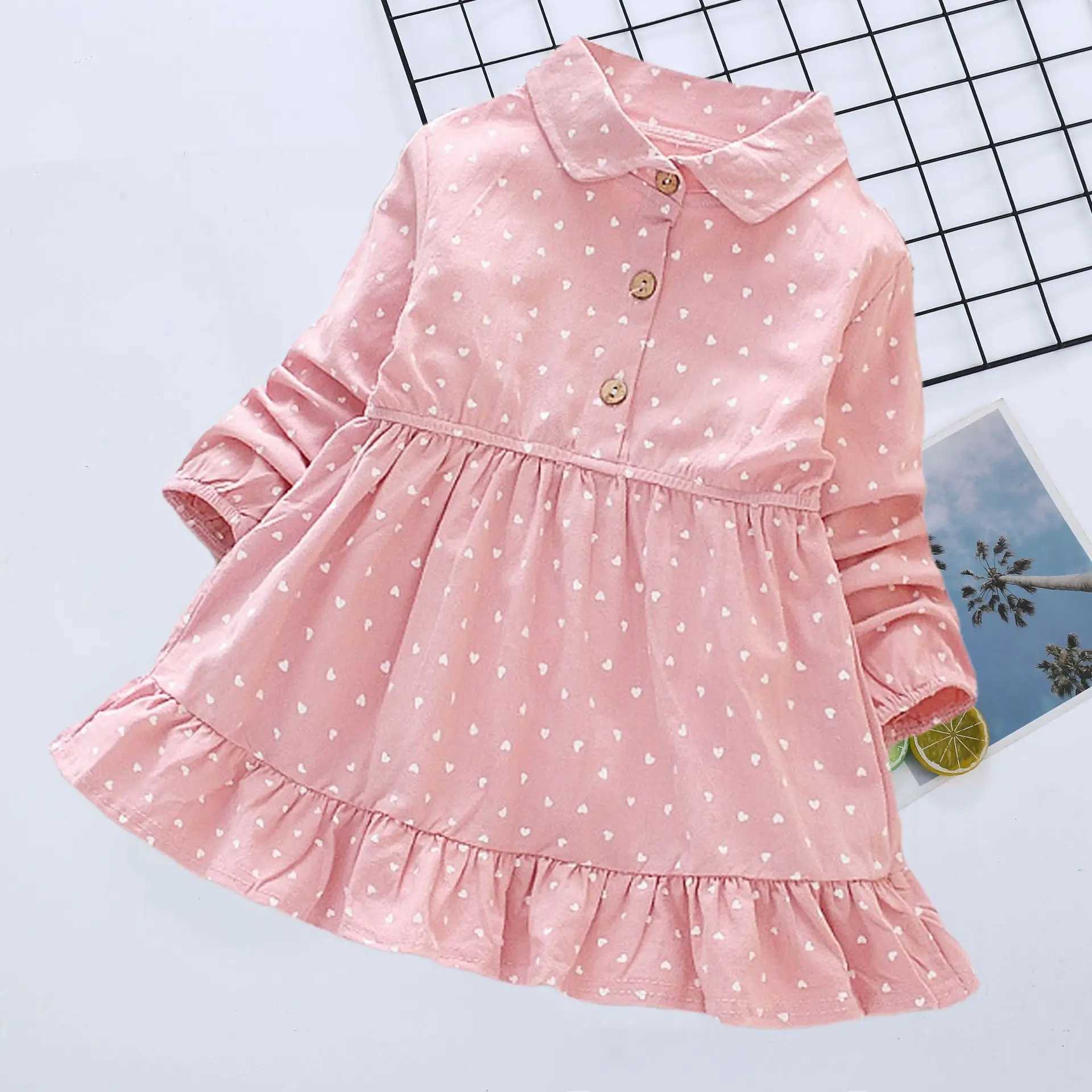 Sukienki dla dziewczyn 2018 Summer New Childrens Odzież Spring Autumn Girl Flip Flip Obroźnia Princess Dress Modna Dziecięcy Dressl405