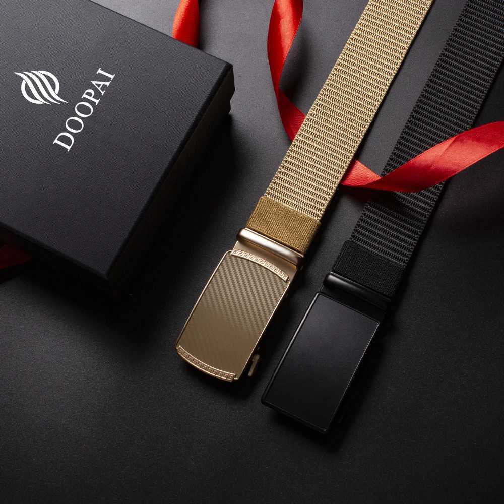 Belts New Nylon Mens Belt with Automatic Buckle Luxury Breathable Belt Outdoor Hunting Metal Canvas Belt Golf Belt Men Women Accesso Y240507