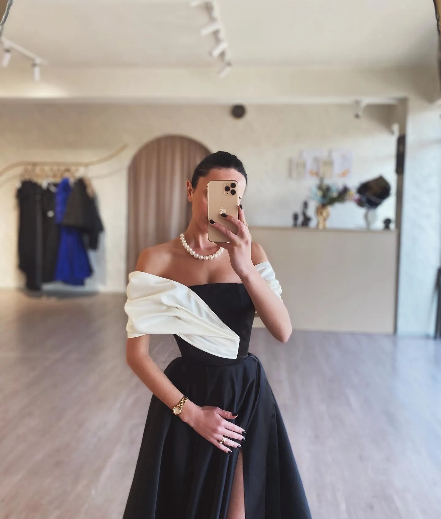 Elegant black white prom dress off shoulder formal evening dresses elegant split party dresses for special occasions promdress