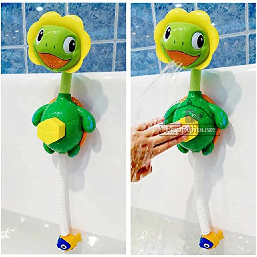 Badespielzeug Baby Bad Spielzeug für Kinder Duck Turtle Sauger Baby Bad Spielzeug Sprühwasserspielzeug für Kinder außerhalb Pool Badewanne Spielzeug Sprinkler Dusche D240507