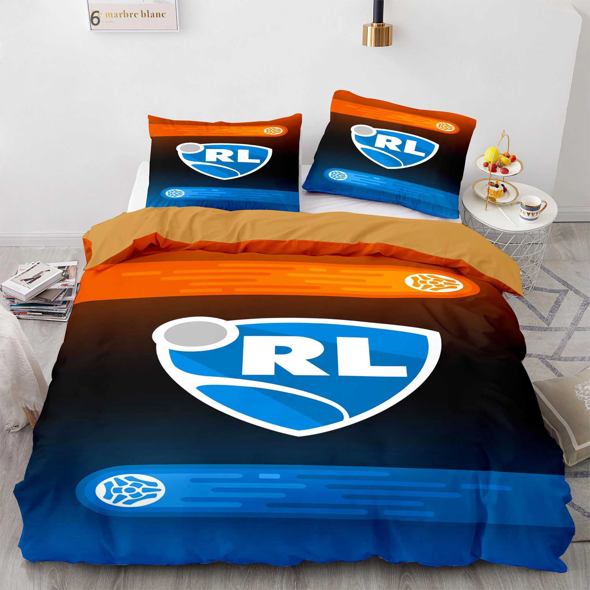 Beddengoed stelt rocket league beddengoedset voor de sprei single twin full queen king size auto rocket league bed set childrens slaapkamer duvetcover j240507