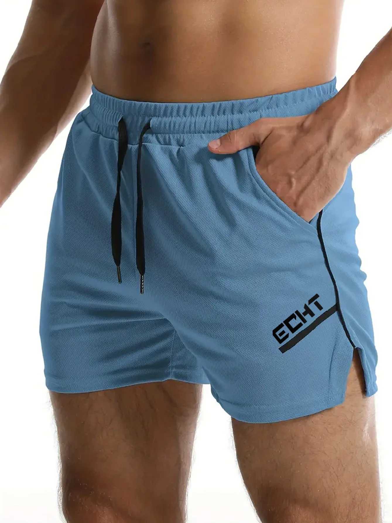 Shorts maschile 2024 Shorts transfrontalieri pantaloncini di fitness in stile europeo da uomo sottili corsi di corsa casual in rete rapida allenamento traspirato