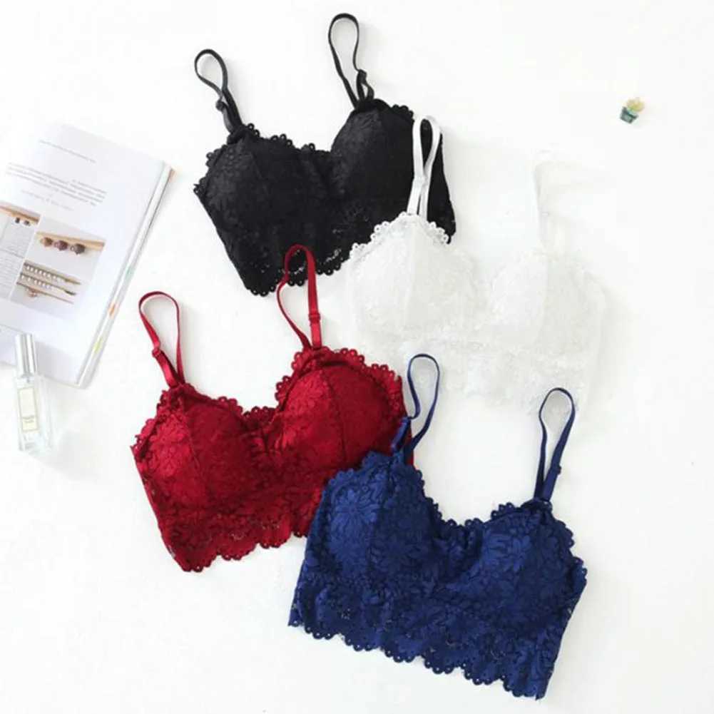 Tank da donna Sexy Lace Bralette Tube Tops estate Donne in pizzo Tops cerelloni Copia di crolle Bandeau Girl V-Neckole biancheria intima