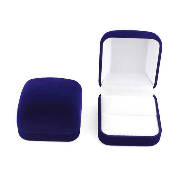 Boîtes de bijoux Boîte d'anneau en velours vintage pour la proposition Engagement Boîte cadeau de mariage Boîte de bijoux exquis Organisateur de bijoux de haute qualité Joyero