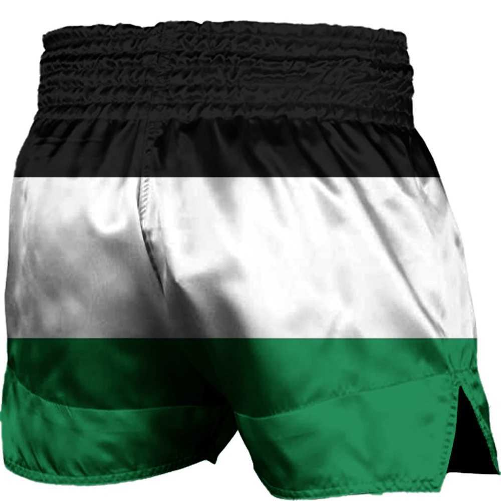 Short masculin Childrens adultes Muay Thai Boxing Shorts convient aux coups de pied et à l'entraînement dans les sports de combat palestiniens Y240507