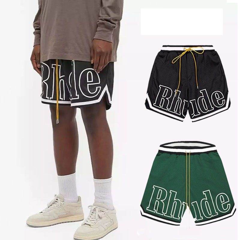 Rhude Designer Shorts For Men Summer Beach Streetwear Fashion Man Shorts Heren Mesh Shorts Quick-Dry Breathable Sports Shorts for Summer Beachwear