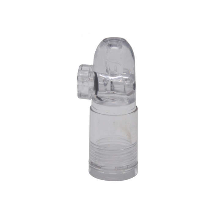 Hot Selling Acrylic Snuff Powder Dispenser Bullet Rocket Shape Nasal Snuffer Plastic Tube Clear Bongs Röker tillbehör