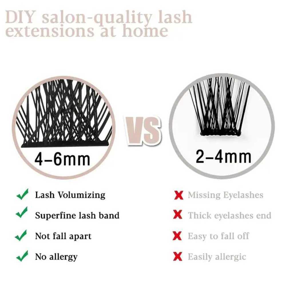 False Eyelashes DIY eyelash extension kit cluster false eyelashes individual eyelashes Wispy fluffy eyelash extension kit with application tools d240508