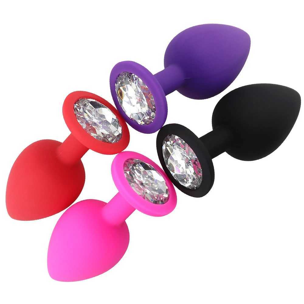 Autres articles de beauté de santé S / m / L 100% Silicone Hip et anal bouchons unisex 3 tailles différentes de jouets adultes Q240508