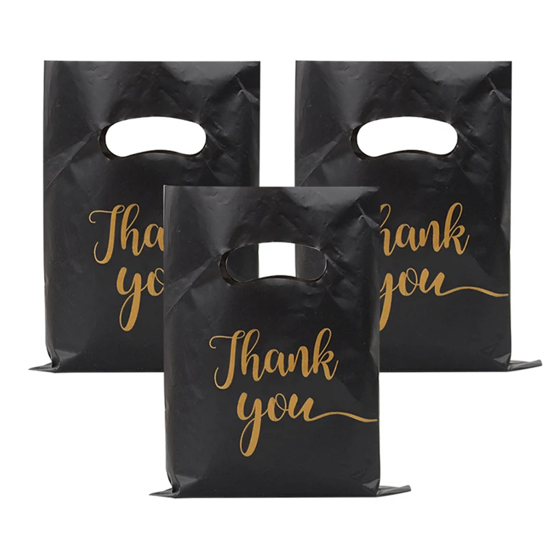 100 pezzi di ringraziamento sacchetti regalo in plastica biscotti biscotti la festa di compleanno del matrimonio favorisce le forniture piccole imprese