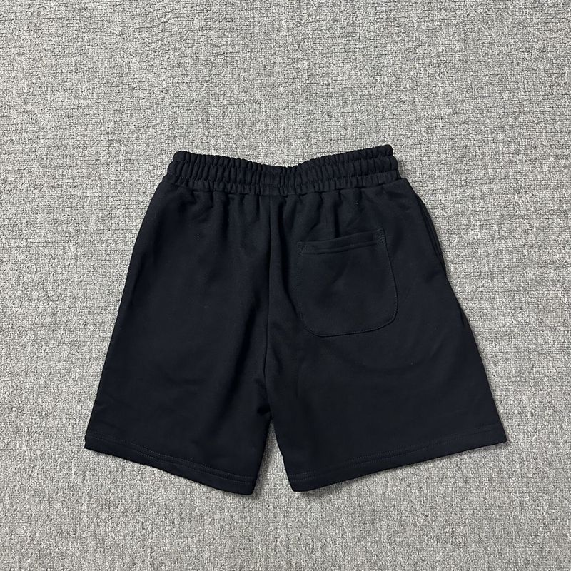 Schuimprint shorts mannen vrouwen hoogwaardige zomerstijl zwart grijze abrikoos kleurtrekking shorts