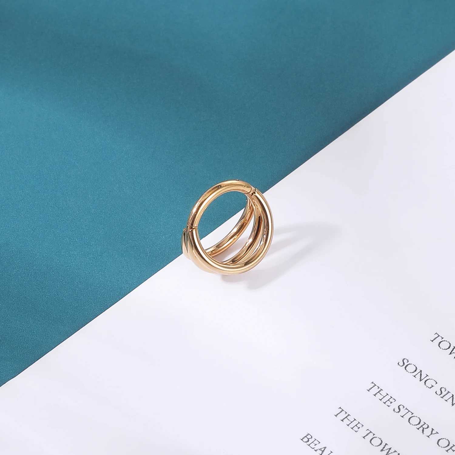Поз как кольца Aoedej 14g Простой дизайн пупок кольцо кольцо Золотое цвет пупок Пирсинг из нержавеющей стали.