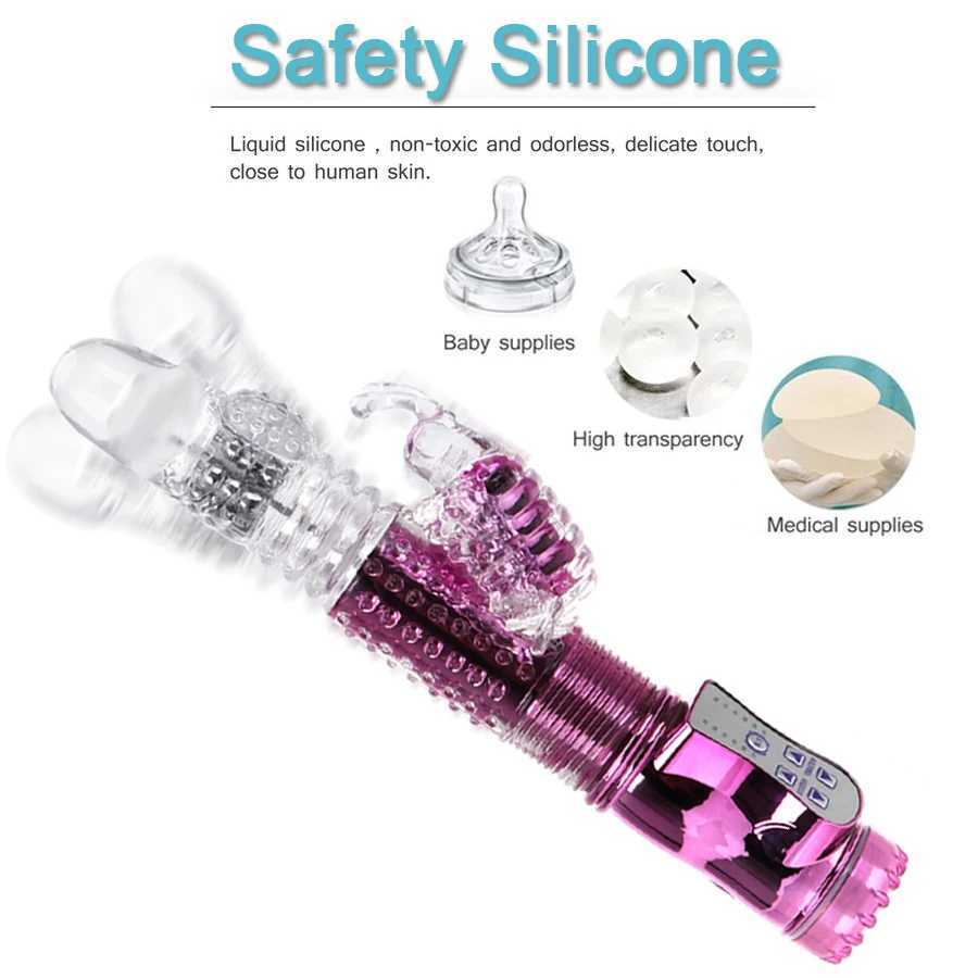 Autres articles de beauté Health Dildo G-spot Vibrator femelle Stimulator clitoral chauffé Av Stick Rabbit USB RECHARAGE Q240508