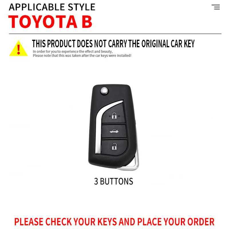 Autoschlüssel TPU Style Car Remote Key Case Cover Shell FOB für Toyota Corolla Altis Auris Aygo Yaris Camry Rav4 Verso TC IM IM -Shell -Zubehör T240509