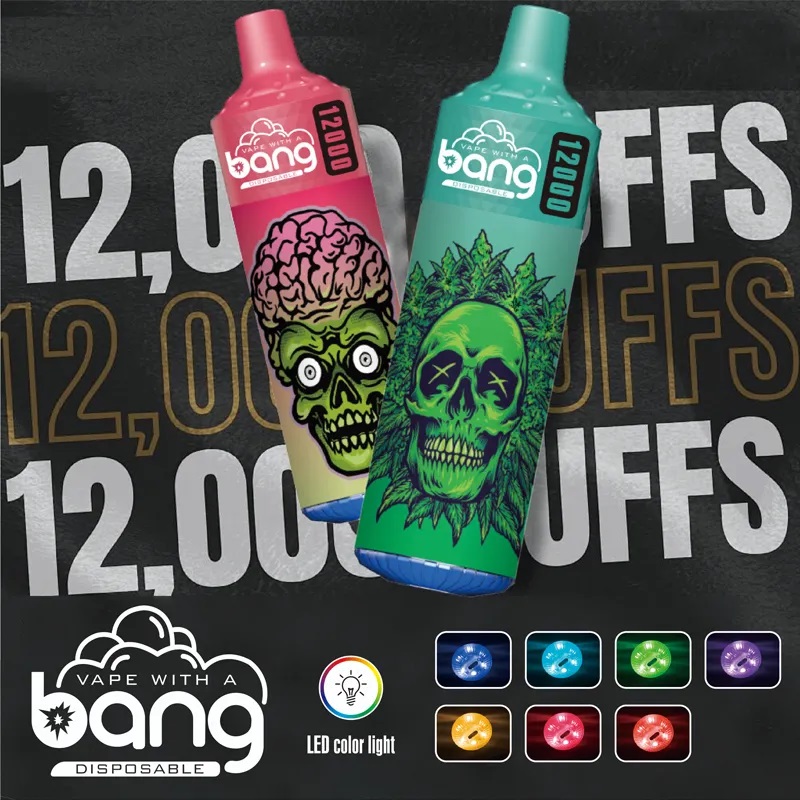 ビッグパフバン12000パフ使い捨てベイプ充電式eタバコメッシュコイル20ml e-liquid puff 12k vaper 0％2％3％5％使い捨て電子タバコインテリジェントディスプレイ