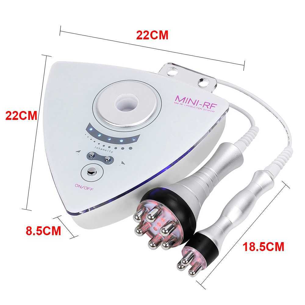 Home Beauty Instrument 2-in-1 RF Skin Trachering Machine Facial en oogheffen Regeneratie Anti Wrinkle Beauty Massager Q240508