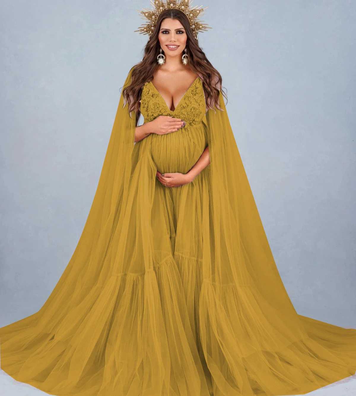 Платья для беременных Новое платье для беременных для фотосессии или детского тюля жемчужина