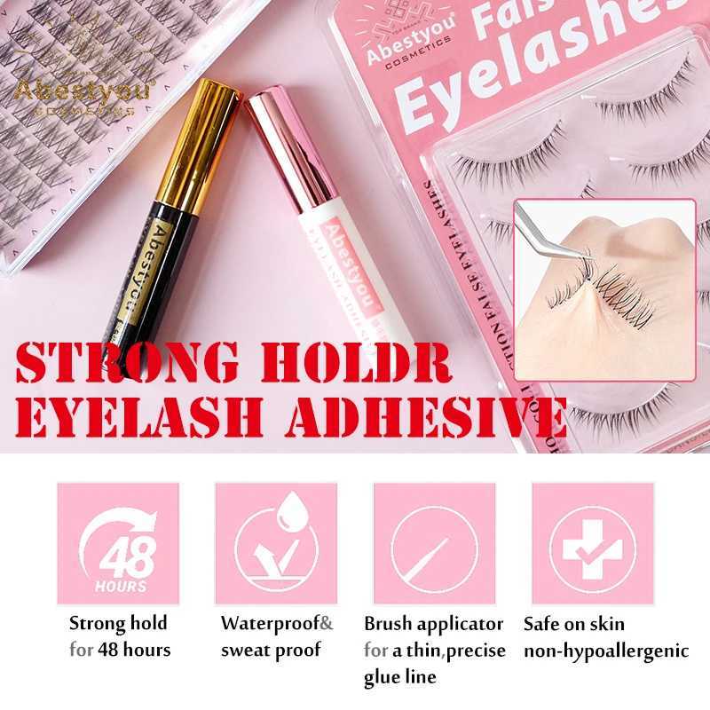 Faux cils Abetyou 5d True Sable Brown Natural Short Coels Band transparent Réutilisable Wispy Eyelash Extender for Womens Makeup D240508