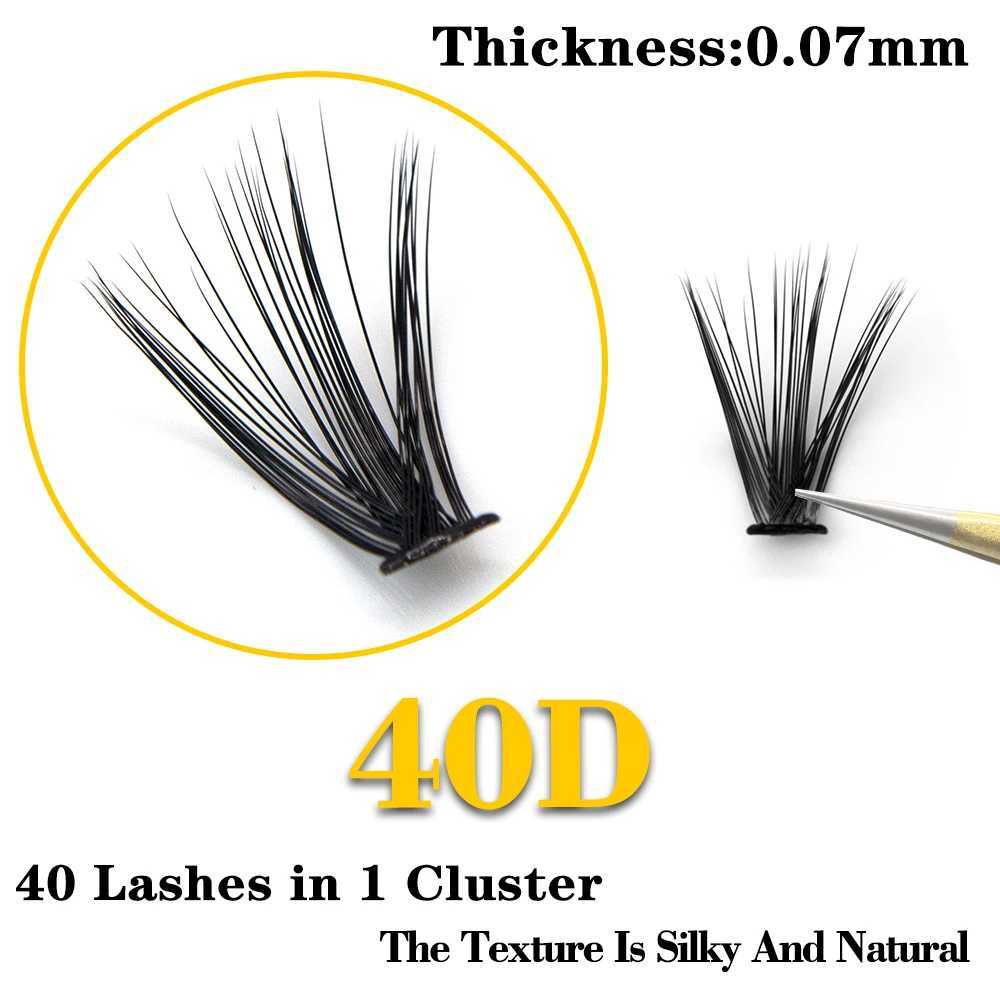 Falska ögonfransar 20D/30D/40D/50D 60 buntar av minkögonfransar Utökad naturlig 3D rysk volym False Eyelashes Personligt kluster Makeup Tool Cilia D240508