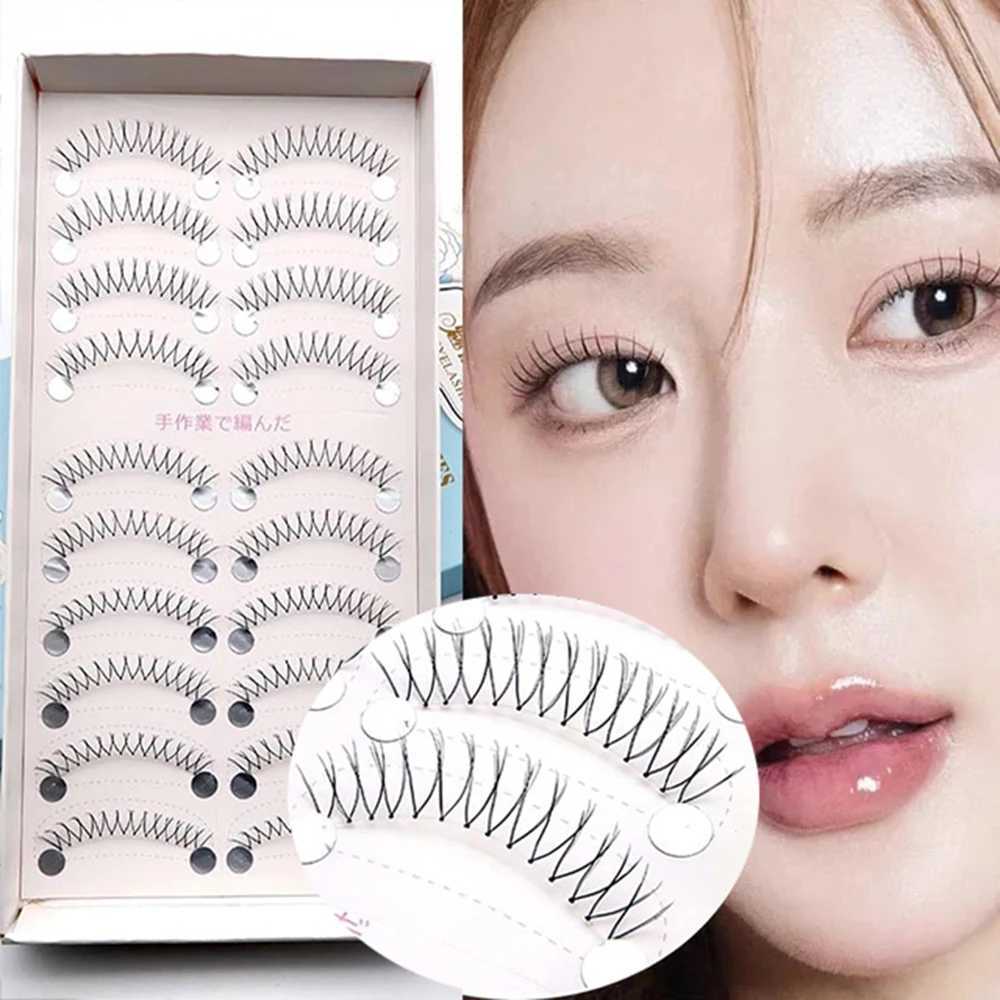 False Eyelashes of 3D V-shaped fake eyelashes Korean U-shaped eyelash comics artificial mink transparent dry extensions d240508