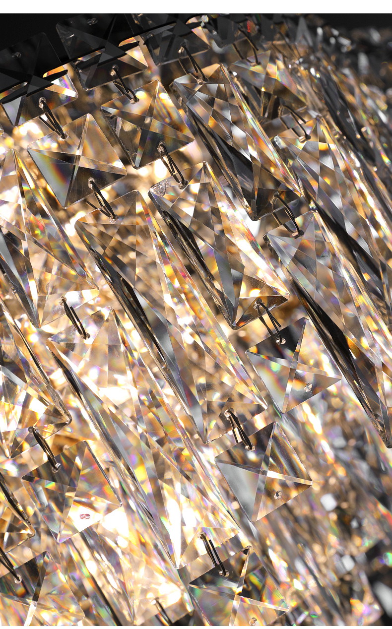 Luksusowe kryształowe lampy sufitowe nowoczesne lśniące K9 krystalicznie powierzchniowe montowane światła sufitowe montowane lampki sufitowe