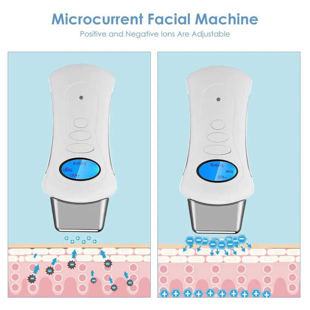 Home Beauty Instrument Micro Flow Facial Lift Electric Mini Beauty Instrument Handheld Galvanisé Water Therapy Resserrement et amincissement Q240508