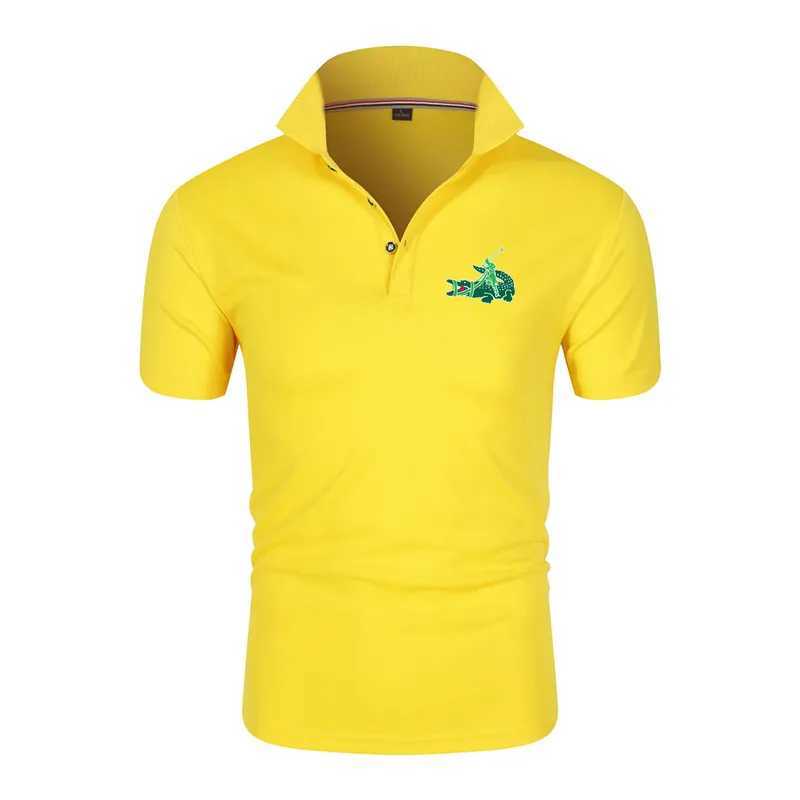 Chemises habillées masculines 2024 Polo de haute qualité de haute qualité Men de loisirs Business Business confortable à manches courtes CHIRTS TOP TOP CHIRTS HOMMES D240427