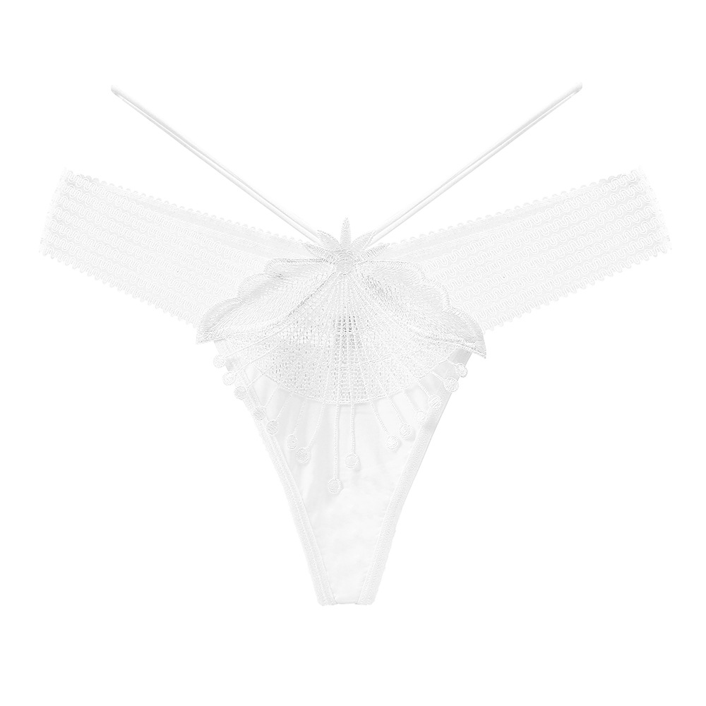 Seemless Lady transparent embroidered comfortable Japanese women G-string triangle short pants lady underwear Thong Panties Sexy mesh panty female clothing