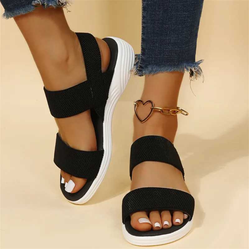 Sandals Womens Fashion Wedge Shoes for Women Designer Platform Ladies Overdoor Beach feminino Novo verão 2023 H240509