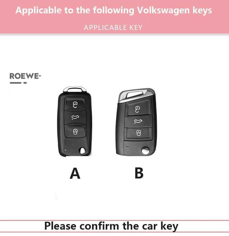 Bilnyckel TPU -bil Remote Key Case Cover Shell för VW Volkswagen Golf 7 Tiguan Mk2 Passat Seat Ateca Leon FR 2 Ibiza för Skoda Octavia A7 T240509