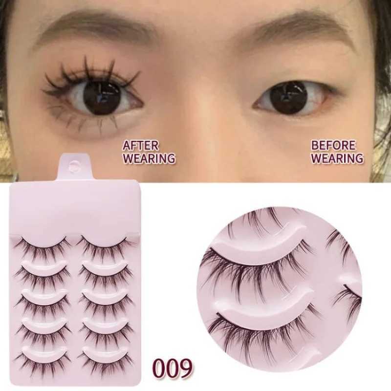 Falsche Wimpern populäre Comic-Wimpern natürliche Rollenspiele gefälschte 5 Paare koreanischer Mode Anime Free Lieferung Make-up D240508