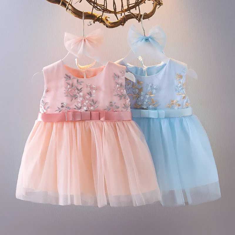 Robes de fille bébé fille en tulle robe sans manches