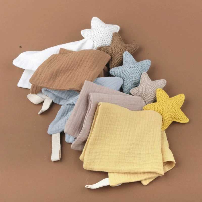 Serviettes robes coton de dentition Bib Burp tissu de douche en bas âge cadeau en tricot étoile serviette réconfortante