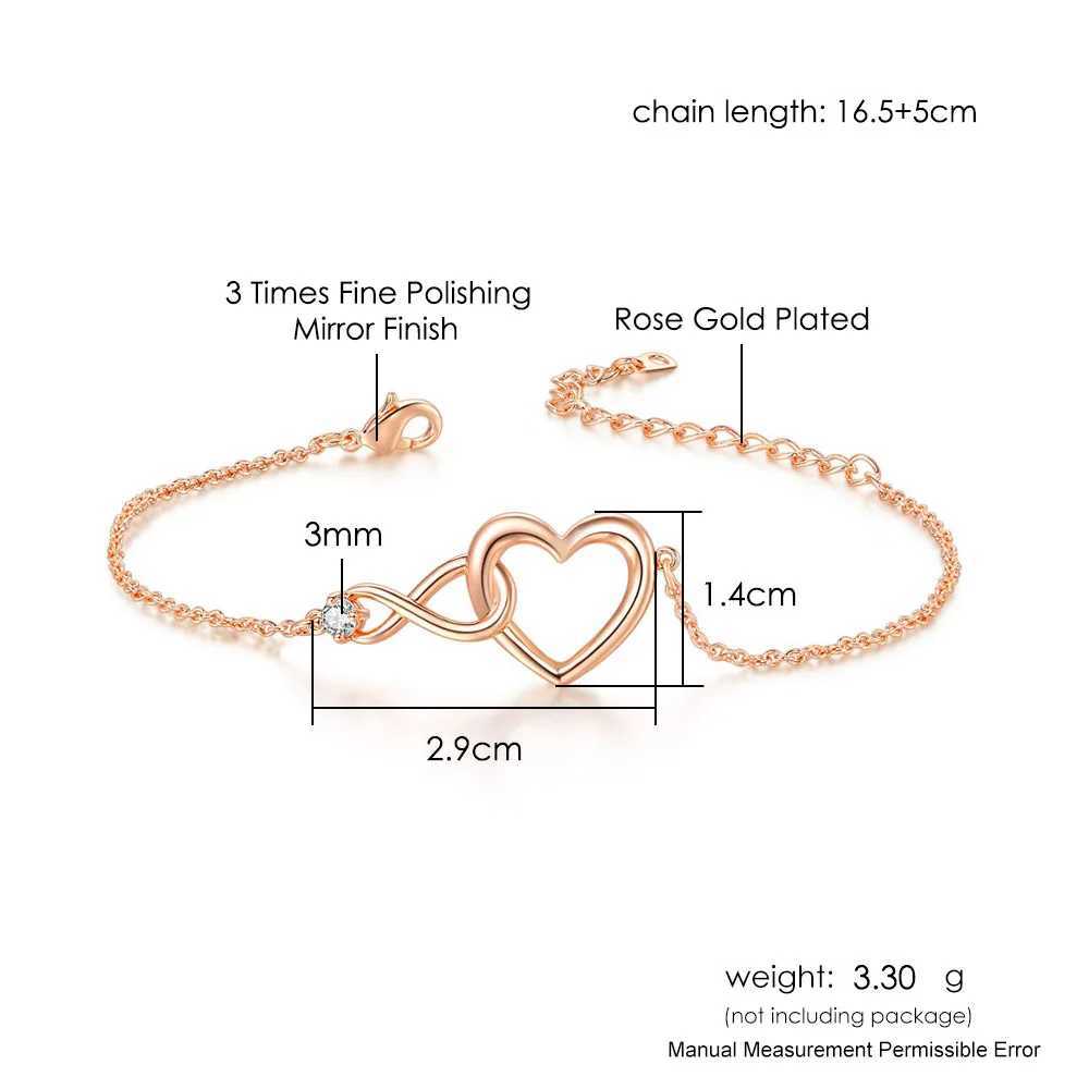 Bruiloft armbanden hartarmband voor vrouwen kristal oneindige liefde esthetiek Koreaanse goud kleurketen armbanden bruiloft accessoires bruid sieraden h058