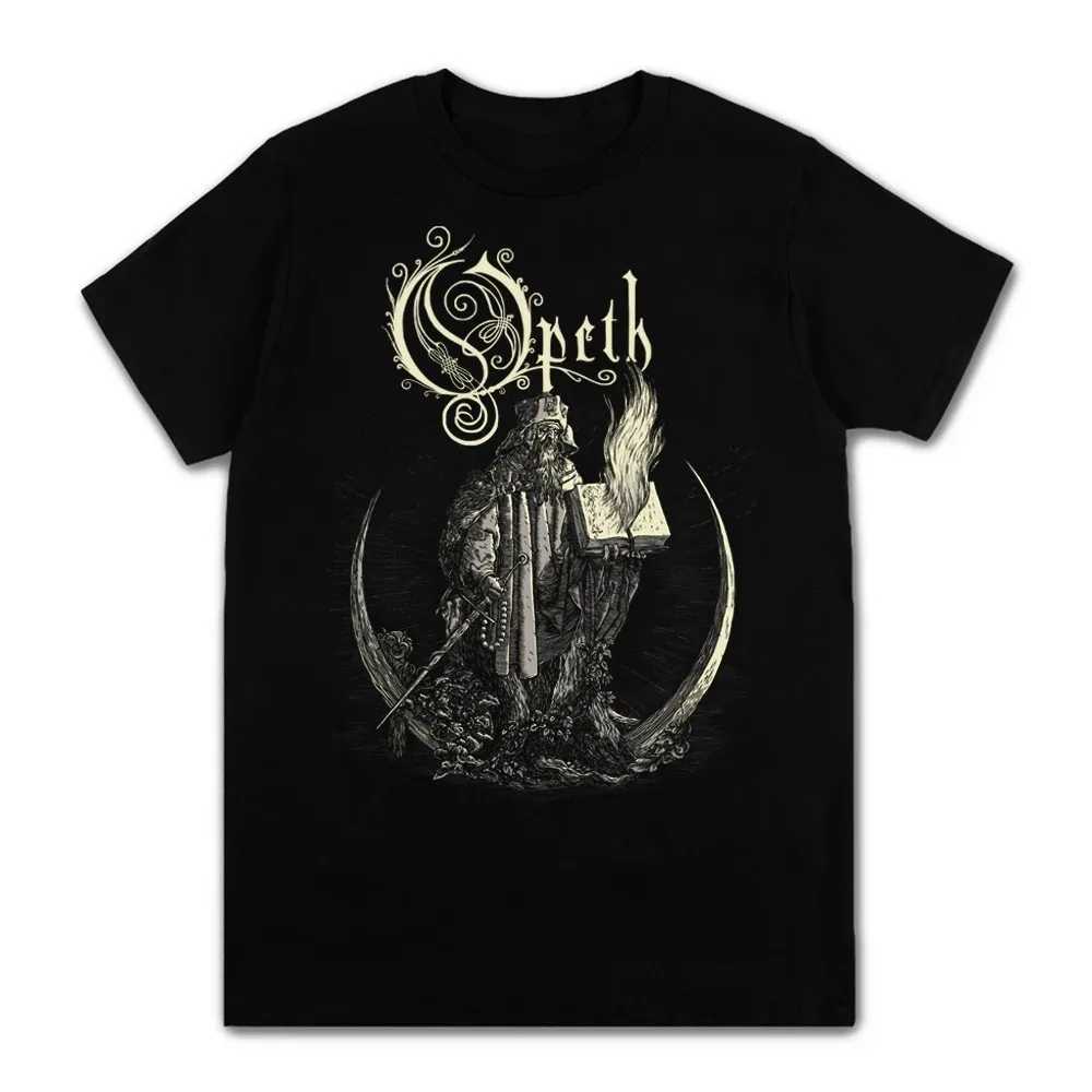 Men's T-Shirts 2024 Summer Vintage Death Metal Band Printed T-shirt for Men Women Fashion Opeth Band Short-Slved Ts 100% Cotton Strtwear T240506