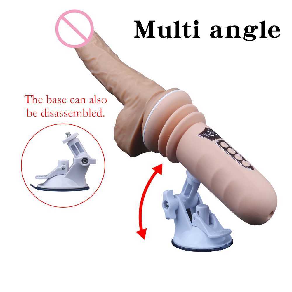 Outros itens de beleza da saúde Máquina Vibradora de vibrador telenesic automática para baixo do massageador G Pushamento de brinquedos vaginais retráteis feminino masturbação Y240503