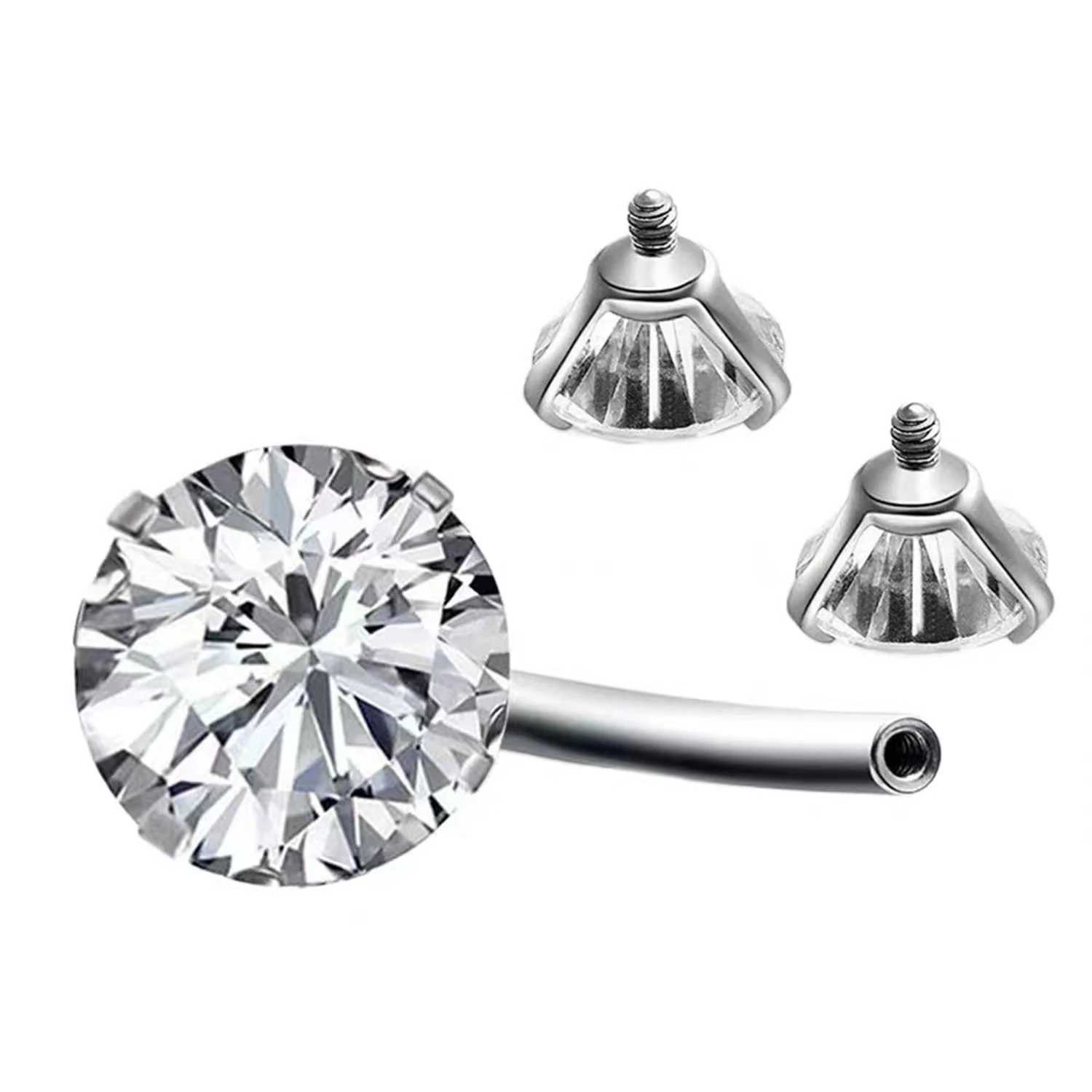 Anneaux de nombril 316l en acier chirurgical bouton de ventre de ventre cristal perçant nombril perçage boucle oreille perçage bijoux de corps sexy ombligo d240509