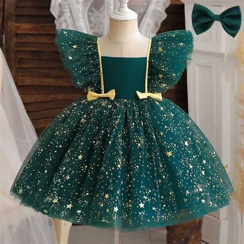 Robes de fille 12m bébé fille Noël robe de fête verte