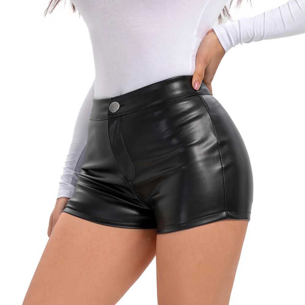 Shorts de femmes Sumy Sexy Pu Pu Fashion Casual Shorts pour femmes Artificial Le cuir artificiel Gothique haute