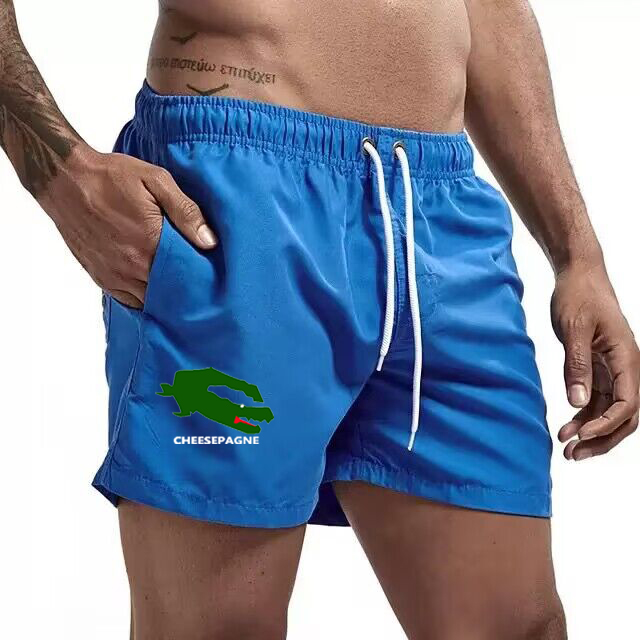 Swim Trunks Swim Brand Blue Shorts for Men Quick Dry Board Shorts Bathing Suit Breathable Drawstring With Pockets for Surfing Beach Summer
